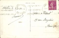 Opinión de Leman del lago Amphion de la POSTAL de la VENDIMIA les Bains