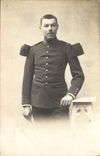 CARTE PHOTO Soldat Miltiaria (n°32 sur le col)