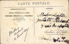 POSTAL Marsella de la VENDIMIA la cornisa y las islas