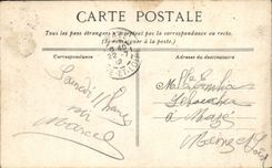 VINTAGE POSTCARD Versailles Park of Small Trianon rustic Bridge and turn of Malborough