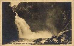 VINTAGE POSTCARD Brenets Jump of Doubs