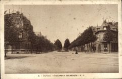 VINTAGE POSTCARD Douai Delbecque Boulevard