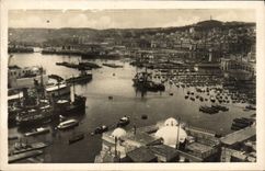 CPM Alger Vue Generale et le Port Bateaux