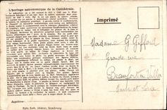 CARTE SYSTEME Strasbourg Horloge astronomique