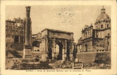Idiota Colonna di Foca de Roma Arco di Settimio Severo de la POSTAL de la VENDIMIA