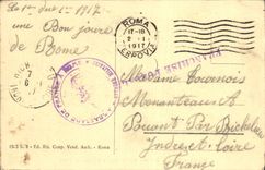 Idiota Colonna di Foca de Roma Arco di Settimio Severo de la POSTAL de la VENDIMIA