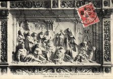 VINTAGE POSTCARD Saumur Church Notre Dame de Nantilly Holy Jean Baptist in the Low desert relief of 16th