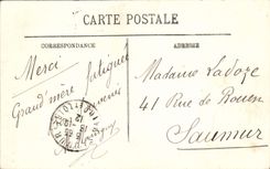 POSTAL Chenonceaux de la VENDIMIA el castillo la torre de las marcas y del ala Thomas Bohier