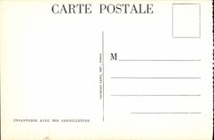 Infantería de la POSTAL de la VENDIMIA con el su tanque de Militaria de las orugas