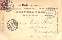 VINTAGE POSTCARD Baden Gruss in Baden Chart 1899