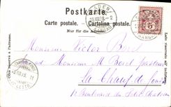 CPA Baden Hotel Limmathof Borszingen Carte 1898