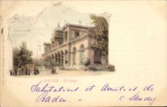 VINTAGE POSTCARD Baden Kursaal Chart 1898