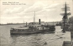Barco de Amberes de la POSTAL de la VENDIMIA del co. Anne