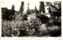 CPA Granada Generalife Jardines y Fachada