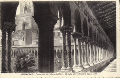 CPA Monreale Convento dei Benedettinl Veduta del Chiostro