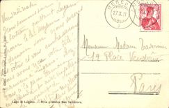 VINTAGE POSTCARD Lago di Lugano Oria