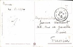 Dall Accademia di Francia de Roma Veduta de la POSTAL de la VENDIMIA