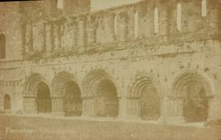 VINTAGE POSTCARD Furness Abbey The Norman arches