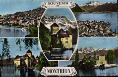 MODERN CARD Montreux Castle of Chillon teeth of the South