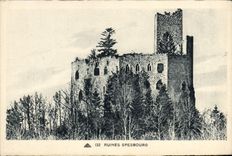 VINTAGE POSTCARD Spenbourg Ruins