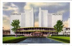 VINTAGE POSTCARD Chrysler Motors Exhibit