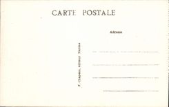 POSTAL Pornic de la VENDIMIA el puerto hacia los barcos del castillo