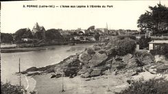 VINTAGE POSTCARD Pornic the Handle With Rabbits At the entry Of the Port