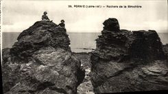 VINTAGE POSTCARD Pornic Rocks Of Birochere