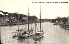 VINTAGE POSTCARD Pornic Seen Of the Port Taken Of the Roadway Boats