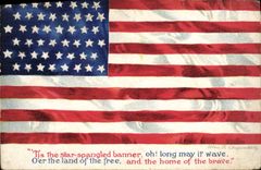 VINTAGE POSTCARD American Flag Flag
