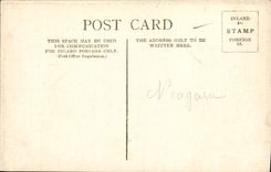 Catarata del americano de la POSTAL de la VENDIMIA el Niagara