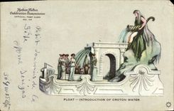 VINTAGE POSTCARD Float Introduction Off Croton Toilets