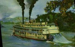 CPA An Old Fashioned Mississippi River Stern Wheeler New Orleans Bateau