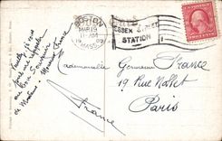 VINTAGE POSTCARD Boston Farmhouse Franklin Tower Park