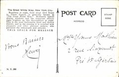 VINTAGE POSTCARD The Great White Way New York City