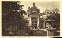 POSTAL Wiesbaden Kochbrunnenanlage de la VENDIMIA