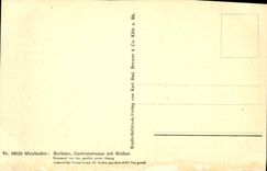 VINTAGE POSTCARD Wiesbaden Kurhaus Gartenterrasse MIT Weiher