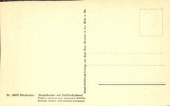 VINTAGE POSTCARD Wiesbaden Staatstheater MIT Schillerdenkmal