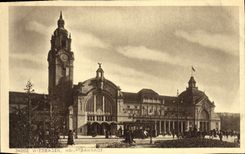 VINTAGE POSTCARD Wiesbaden Hauptbahnhof