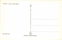 VINTAGE POSTCARD Tivoli TEmplo