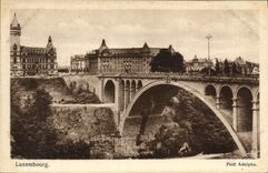 VINTAGE POSTCARD Luxembourg Bridge Adolphe