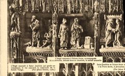 La POSTAL Chartres de la VENDIMIA que el ángel anuncia tiene Anne Sainte