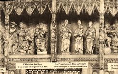 CPA Chartres l'Adoration Des Mages La Presentation De Jesus Au Temple Saint Simeon Porte Le Costume De Grand