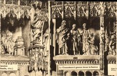 La POSTAL Chartres Channaneenne de la VENDIMIA tiene rodillas delante del ahorrador