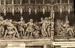 CPA Chartres La Crucifixon Marie Assise Contemple Jesus