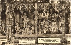 Clase de Chartres Jesús de la POSTAL de la VENDIMIA la tumba que la caída de tres protectores ha molido