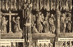 Mujeres de Chartres de la POSTAL de la VENDIMIA y pie muerto del año santo de Jean de la cruz de la Virgen