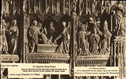 La POSTAL Chartres de la VENDIMIA el sepulcro Notre Dame Jesús es