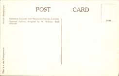 Jardín público del National Gallery y de Trafalgar de Londres de la POSTAL de la VENDIMIA