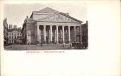 Teatro real de Bruselas de la POSTAL de la VENDIMIA